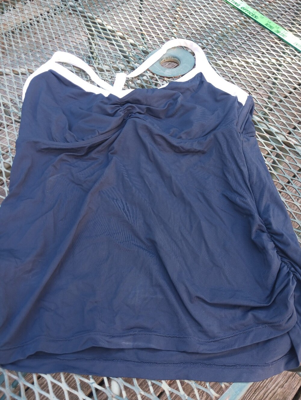 Seafolly "BLOCK PARTY" INDIGO TANKINI TOP US 14DD